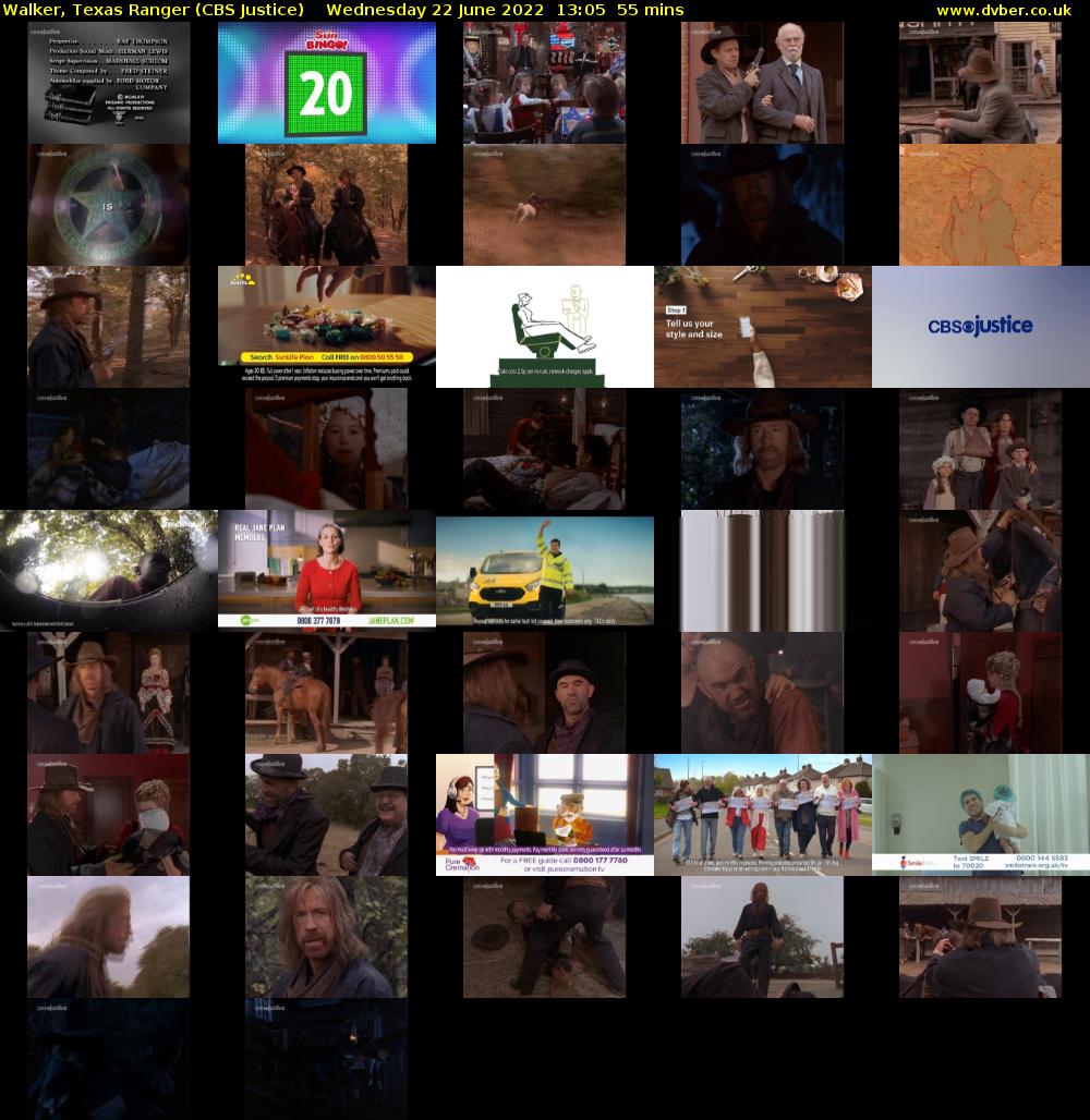 Walker, Texas Ranger (CBS Justice) Wednesday 22 June 2022 13:05 - 14:00