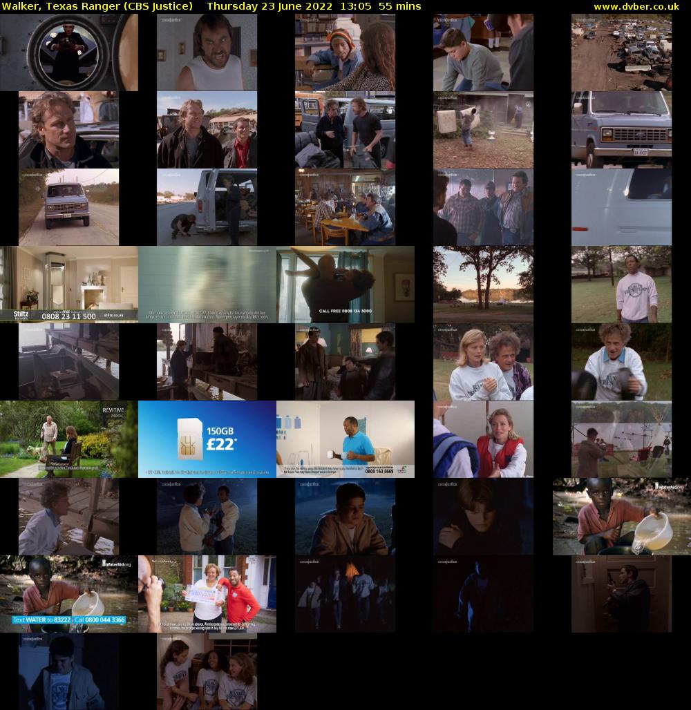 Walker, Texas Ranger (CBS Justice) Thursday 23 June 2022 13:05 - 14:00