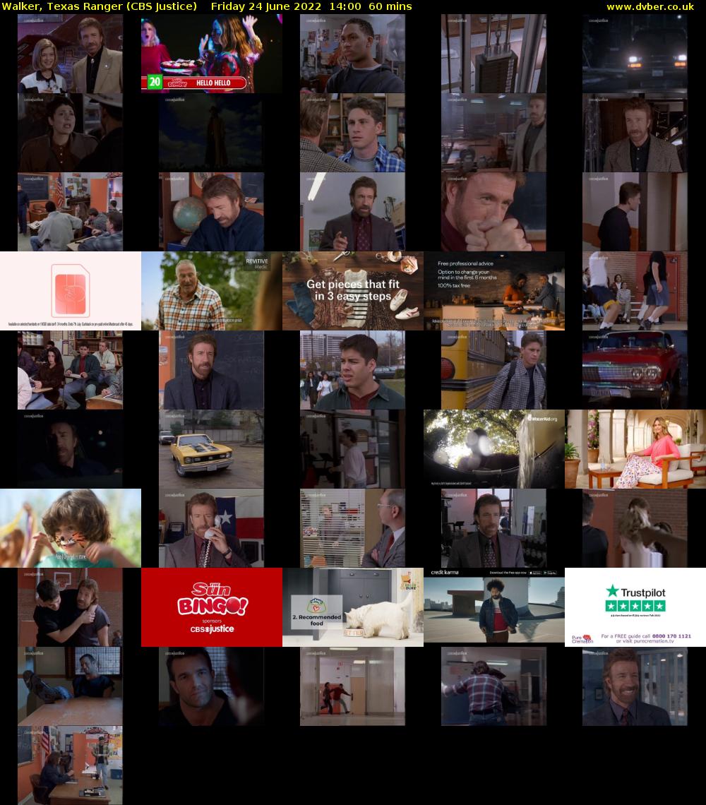 Walker, Texas Ranger (CBS Justice) Friday 24 June 2022 14:00 - 15:00