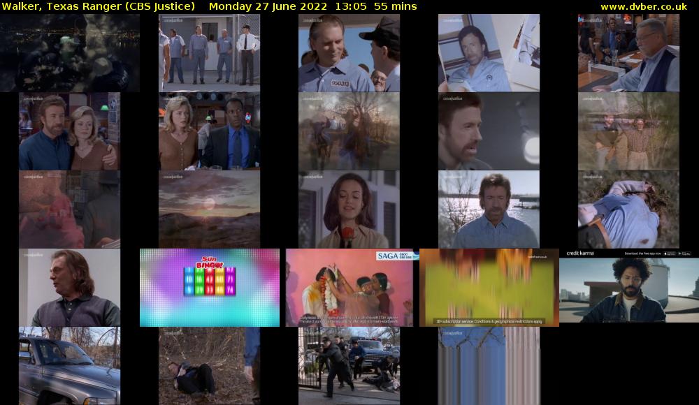 Walker, Texas Ranger (CBS Justice) Monday 27 June 2022 13:05 - 14:00