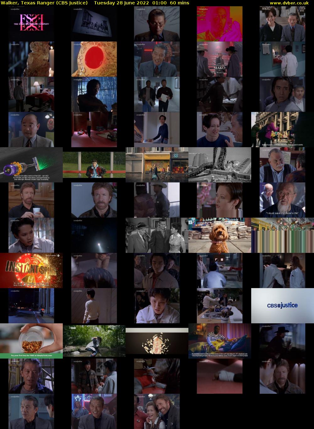 Walker, Texas Ranger (CBS Justice) Tuesday 28 June 2022 01:00 - 02:00