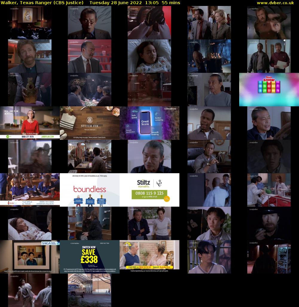 Walker, Texas Ranger (CBS Justice) Tuesday 28 June 2022 13:05 - 14:00