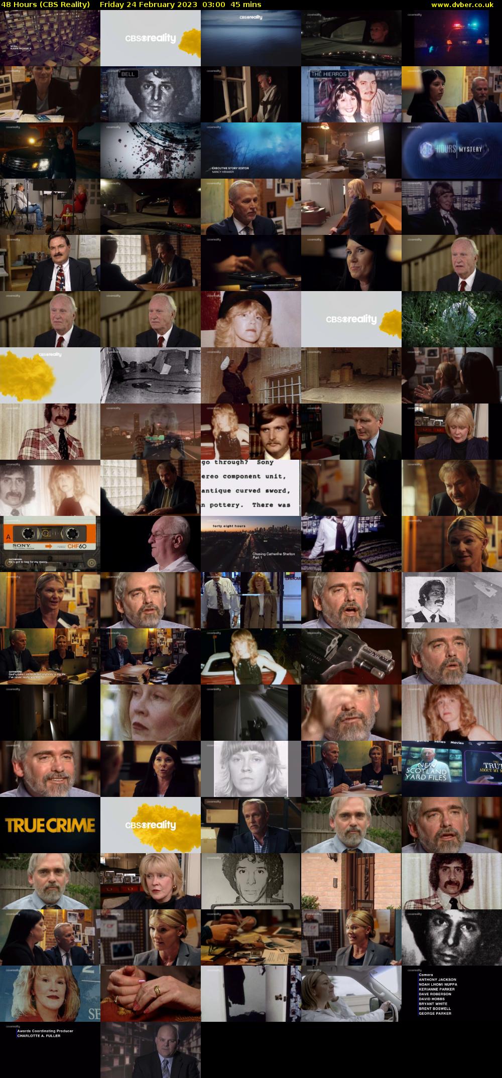 48 Hours (CBS Reality) Friday 24 February 2023 03:00 - 03:45