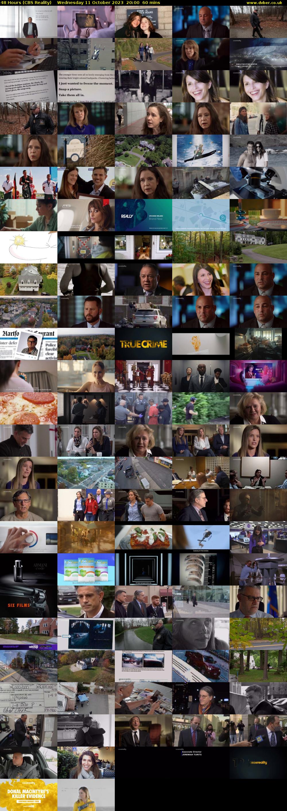 48 Hours (CBS Reality) Wednesday 11 October 2023 20:00 - 21:00