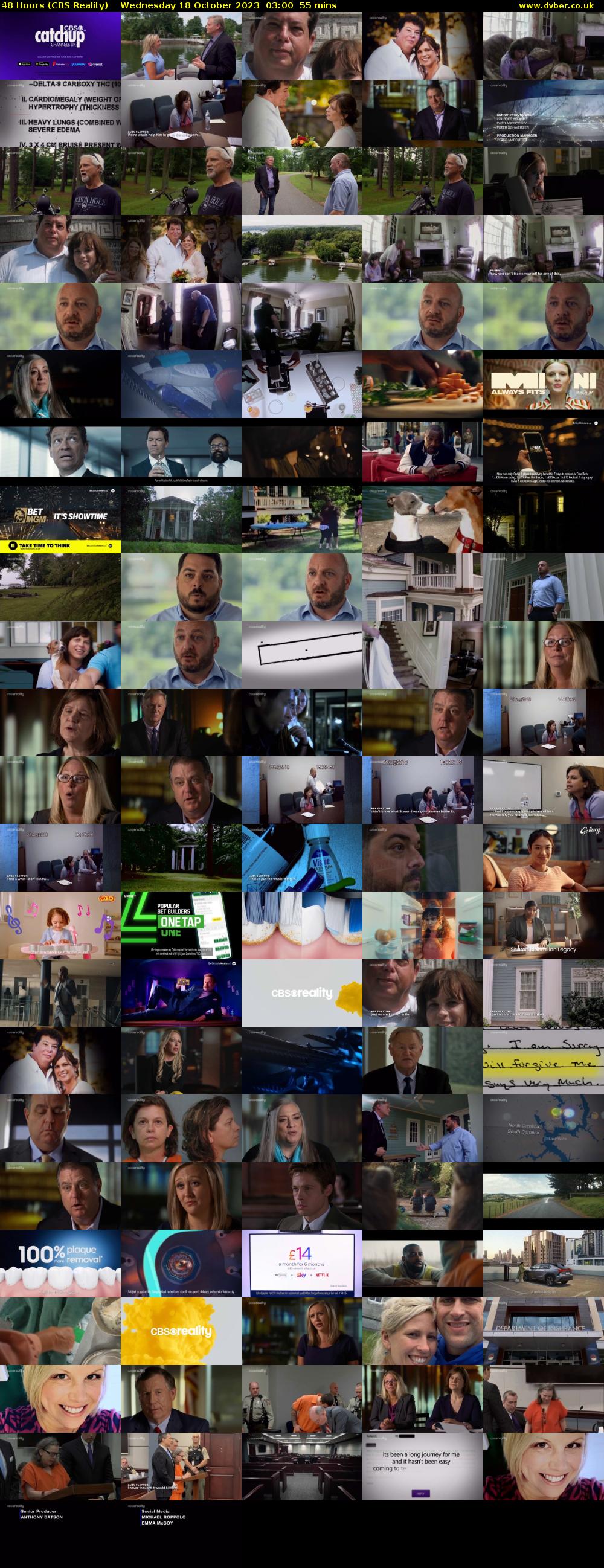 48 Hours (CBS Reality) Wednesday 18 October 2023 03:00 - 03:55