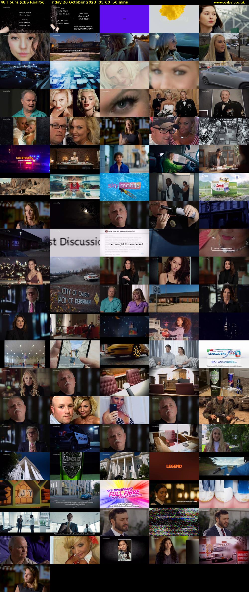 48 Hours (CBS Reality) Friday 20 October 2023 03:00 - 03:50