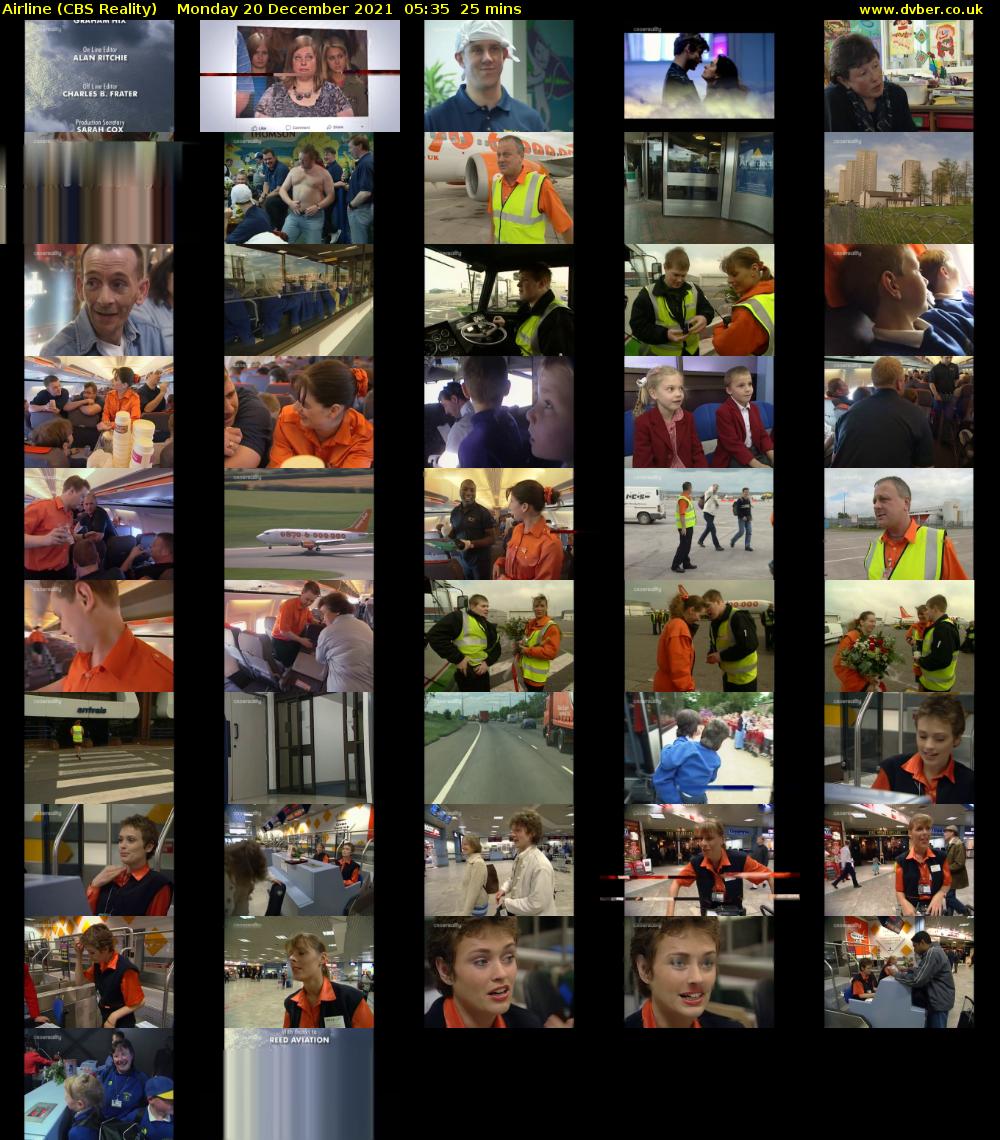 Airline (CBS Reality) Monday 20 December 2021 05:35 - 06:00