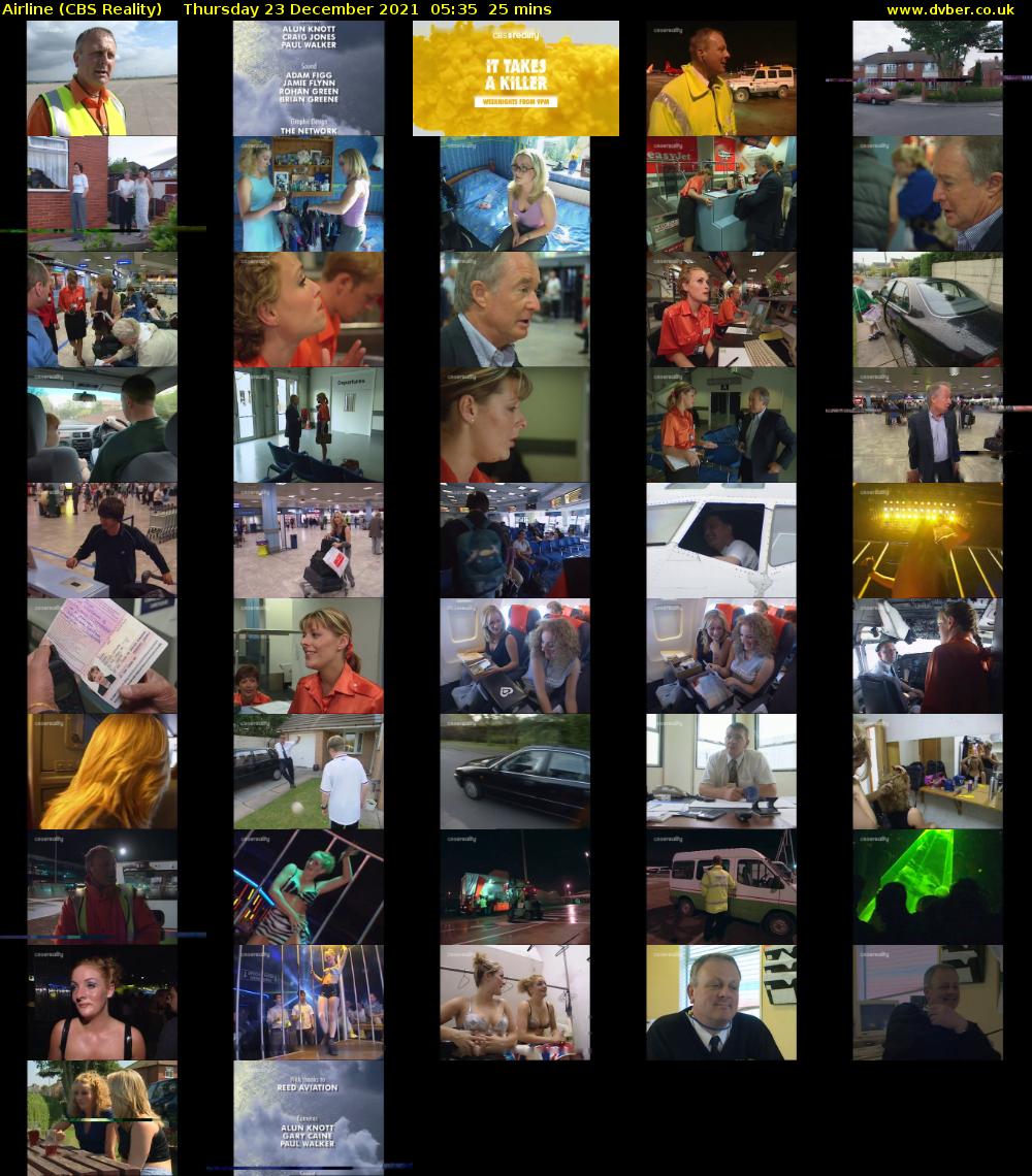 Airline (CBS Reality) Thursday 23 December 2021 05:35 - 06:00