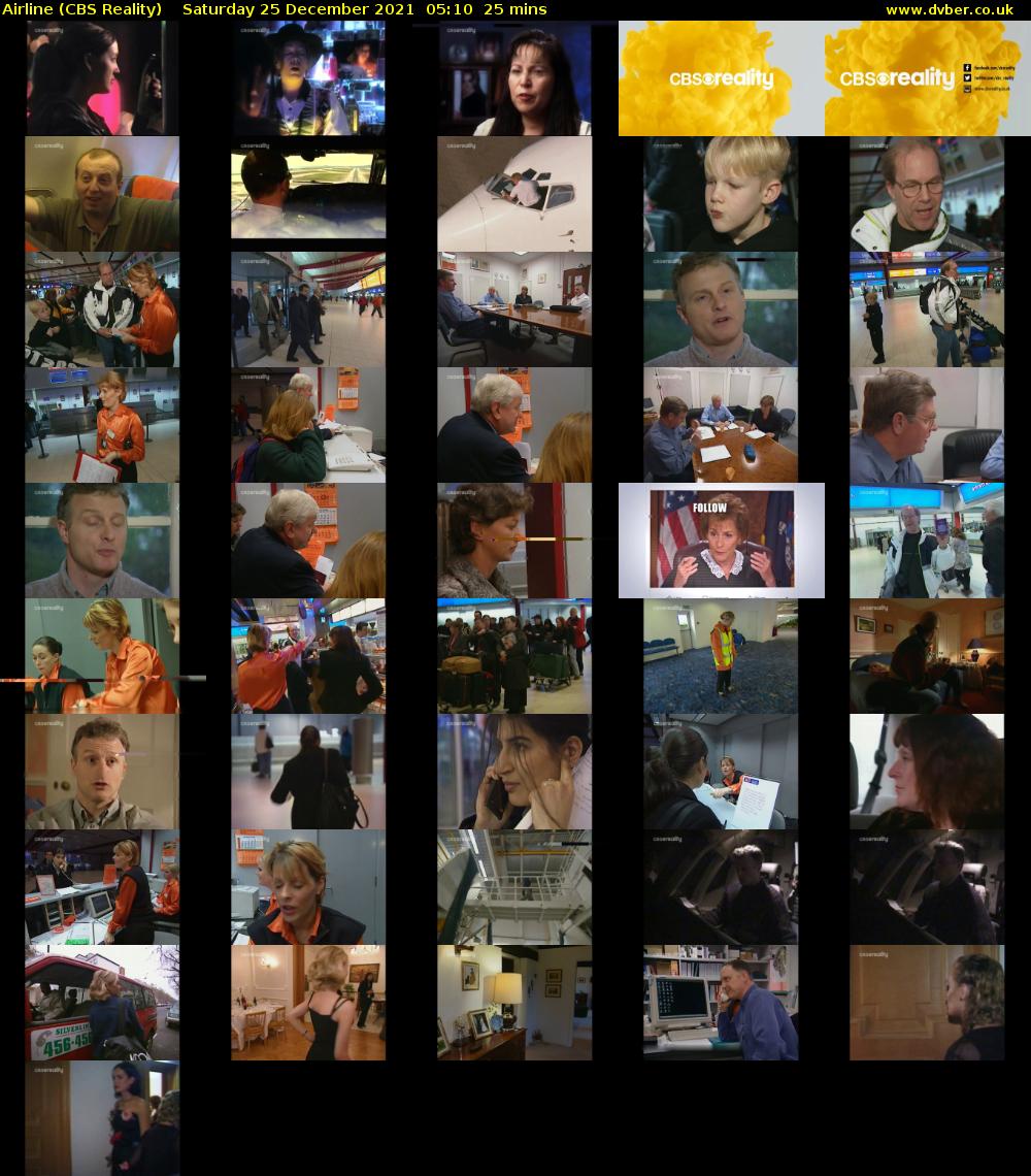 Airline (CBS Reality) Saturday 25 December 2021 05:10 - 05:35