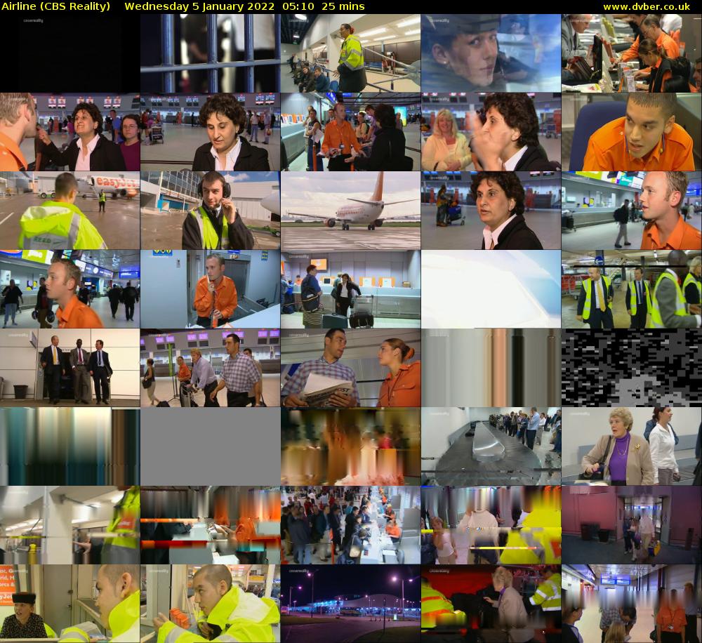 Airline (CBS Reality) Wednesday 5 January 2022 05:10 - 05:35