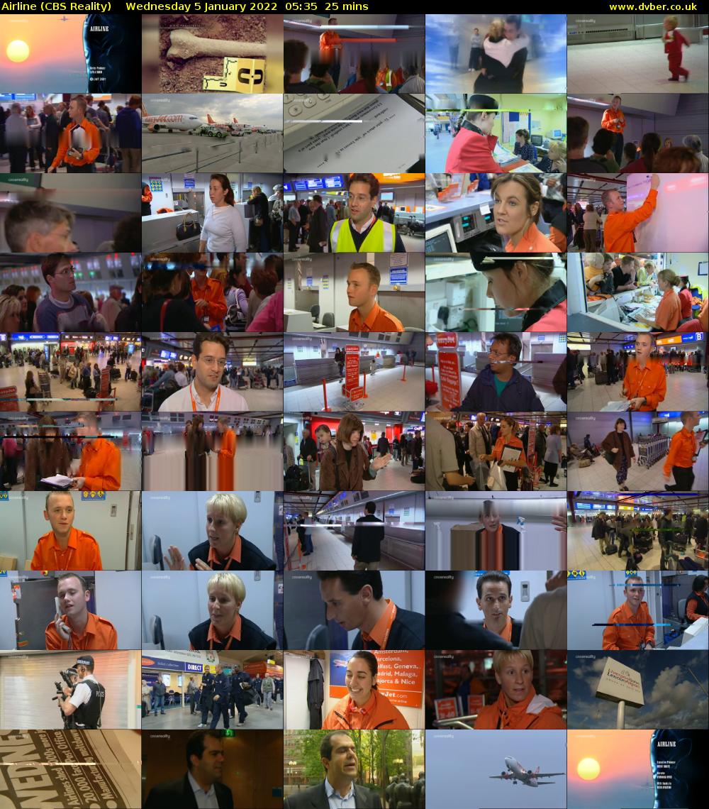 Airline (CBS Reality) Wednesday 5 January 2022 05:35 - 06:00