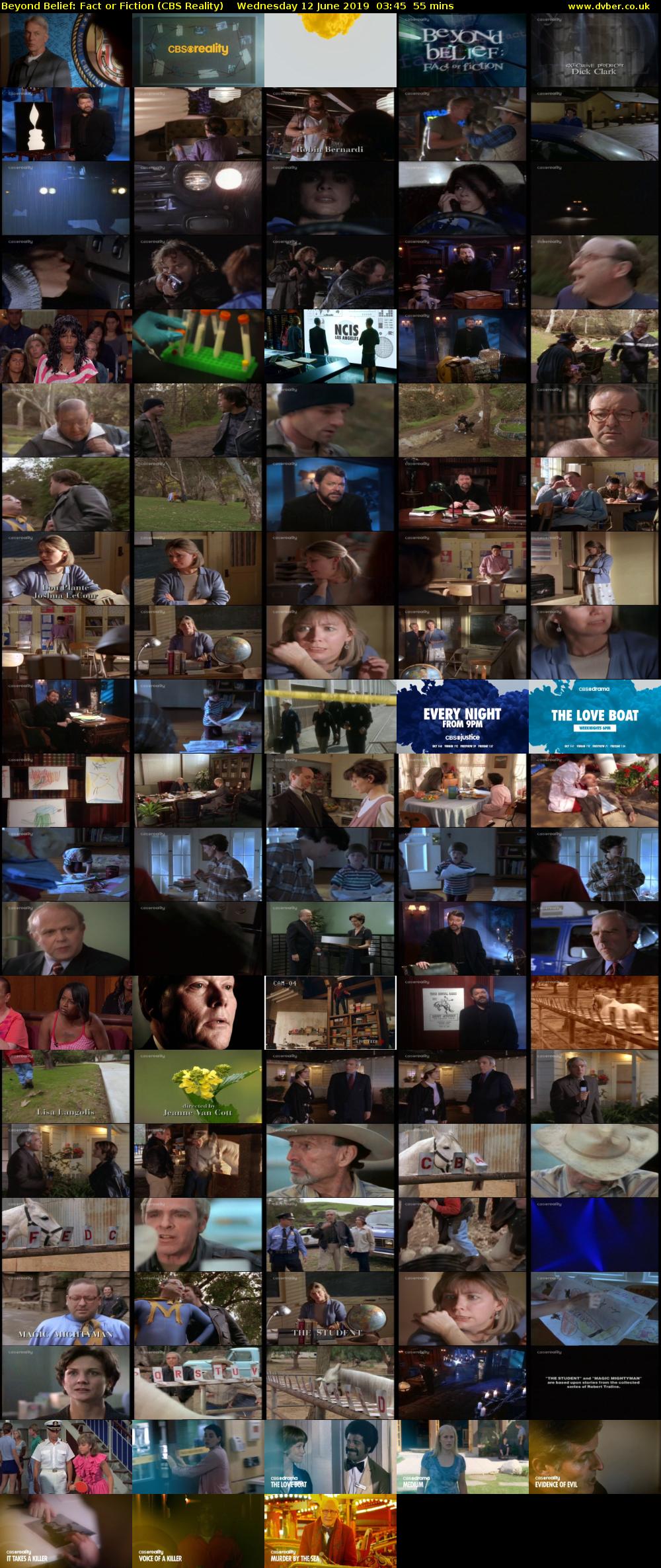 Beyond Belief: Fact or Fiction (CBS Reality) Wednesday 12 June 2019 03:45 - 04:40