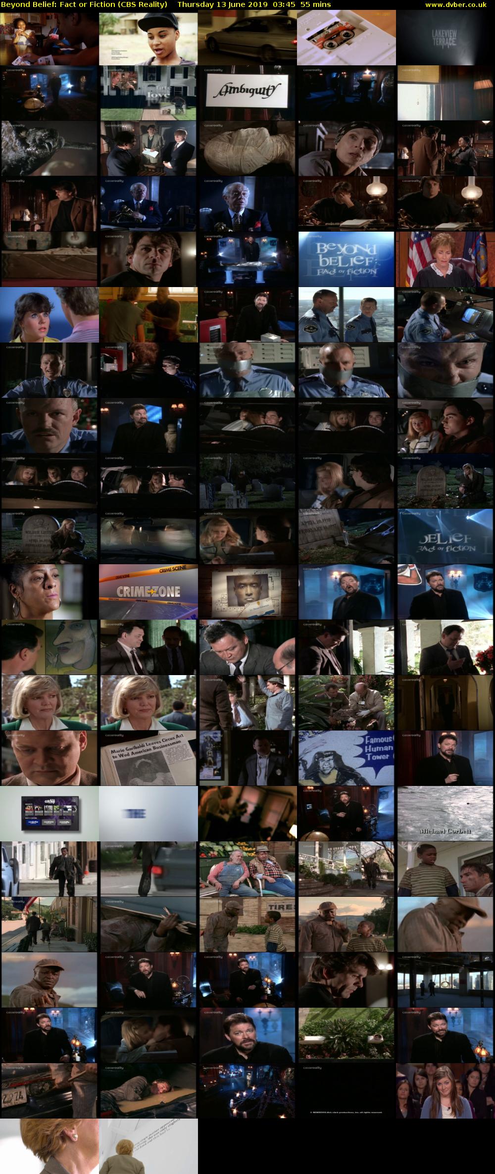 Beyond Belief: Fact or Fiction (CBS Reality) Thursday 13 June 2019 03:45 - 04:40