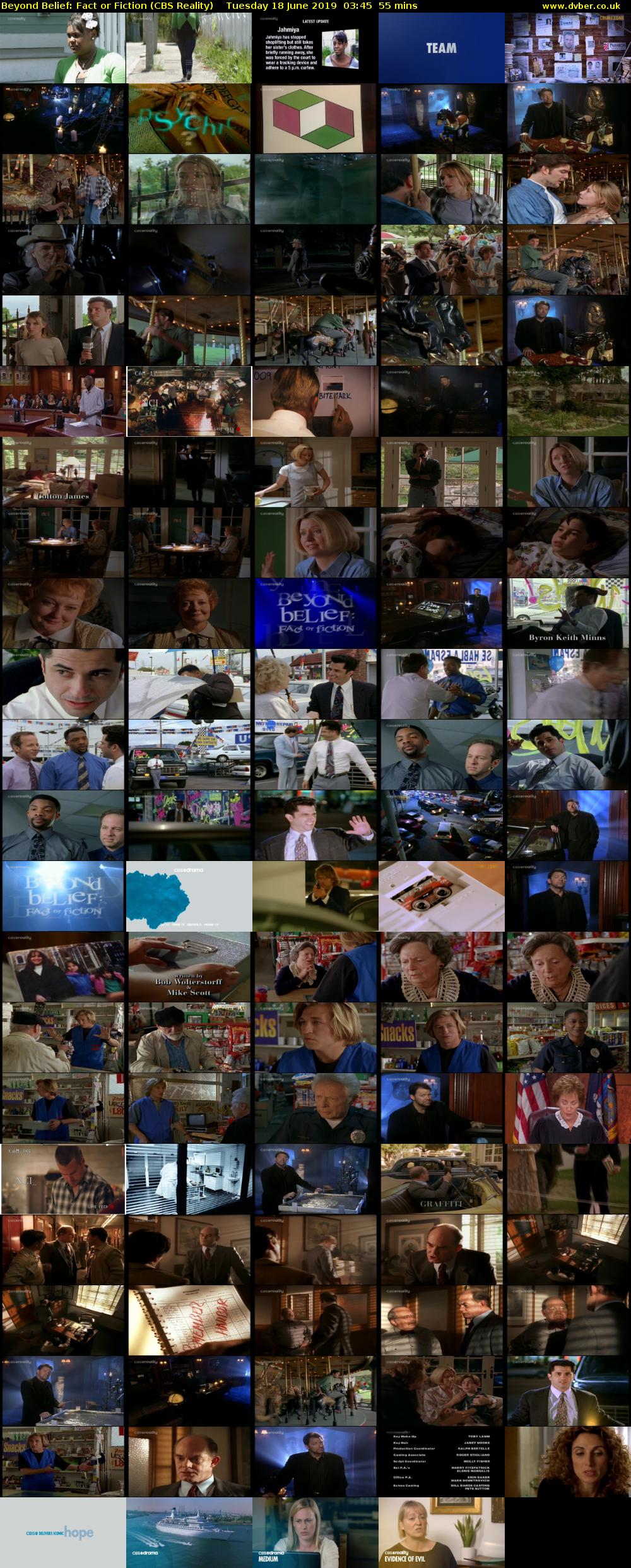 Beyond Belief: Fact or Fiction (CBS Reality) Tuesday 18 June 2019 03:45 - 04:40