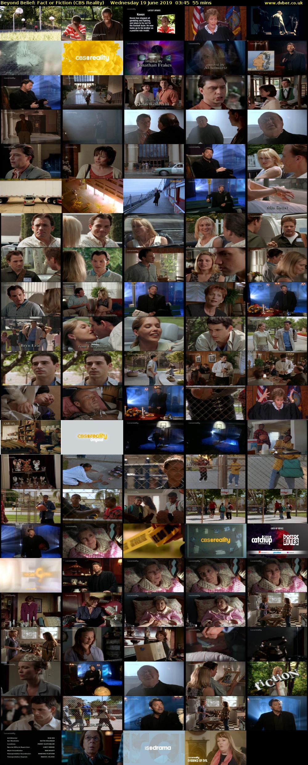 Beyond Belief: Fact or Fiction (CBS Reality) Wednesday 19 June 2019 03:45 - 04:40