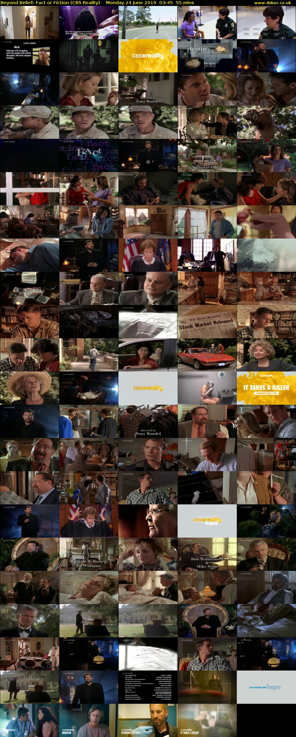 Beyond Belief: Fact or Fiction (CBS Reality) Monday 24 June 2019 03:45 - 04:40