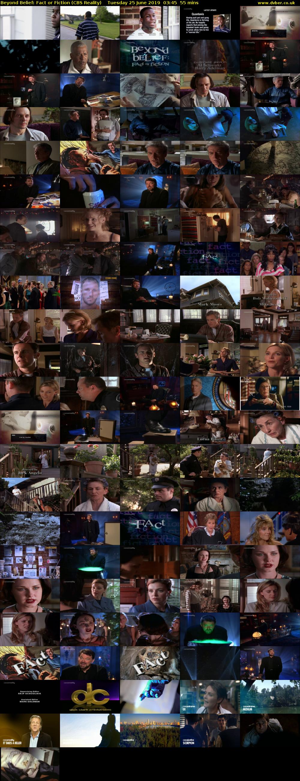 Beyond Belief: Fact or Fiction (CBS Reality) Tuesday 25 June 2019 03:45 - 04:40