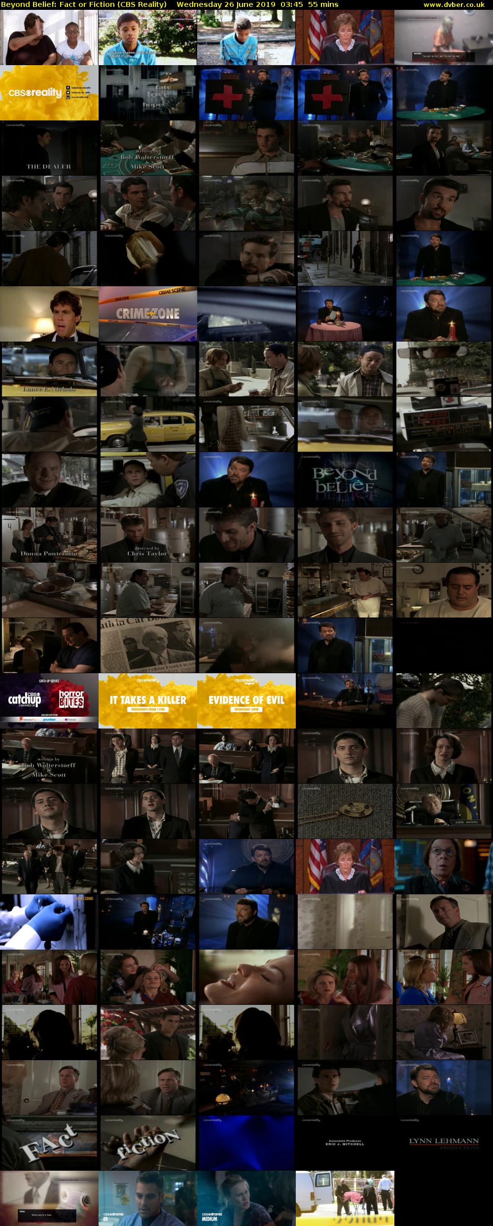Beyond Belief: Fact or Fiction (CBS Reality) Wednesday 26 June 2019 03:45 - 04:40