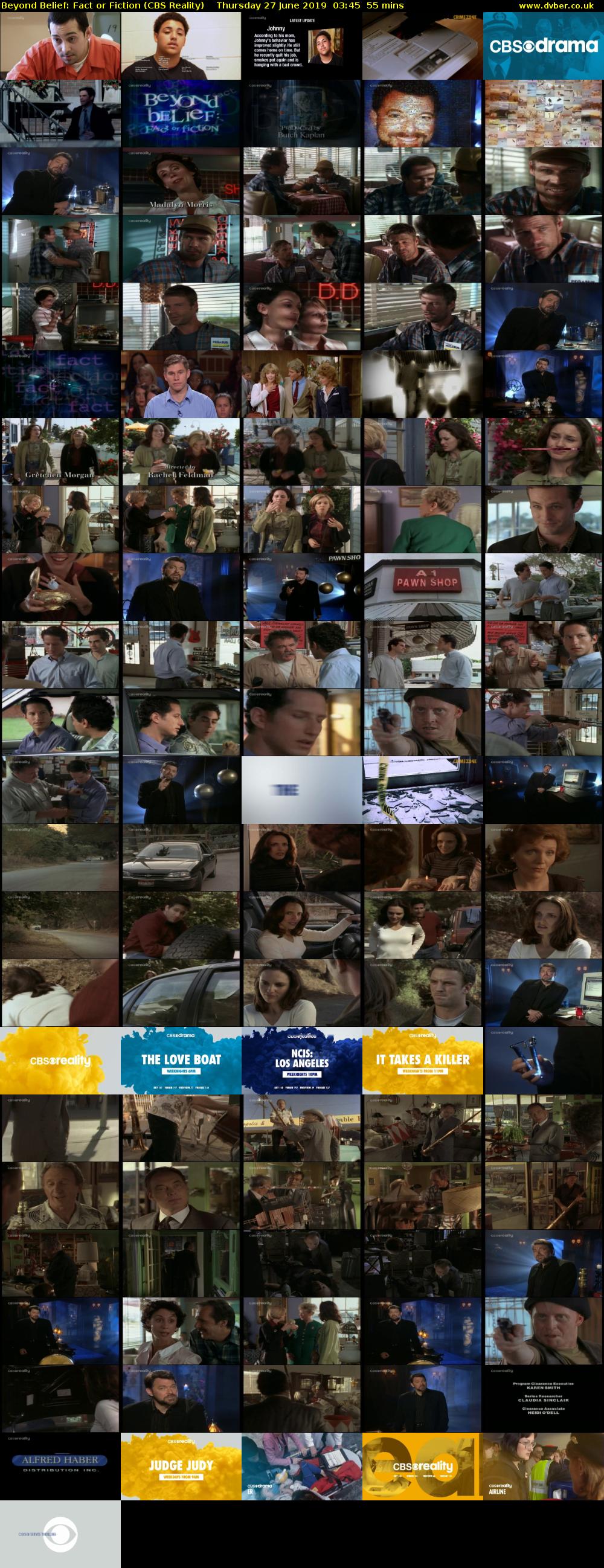 Beyond Belief: Fact or Fiction (CBS Reality) Thursday 27 June 2019 03:45 - 04:40