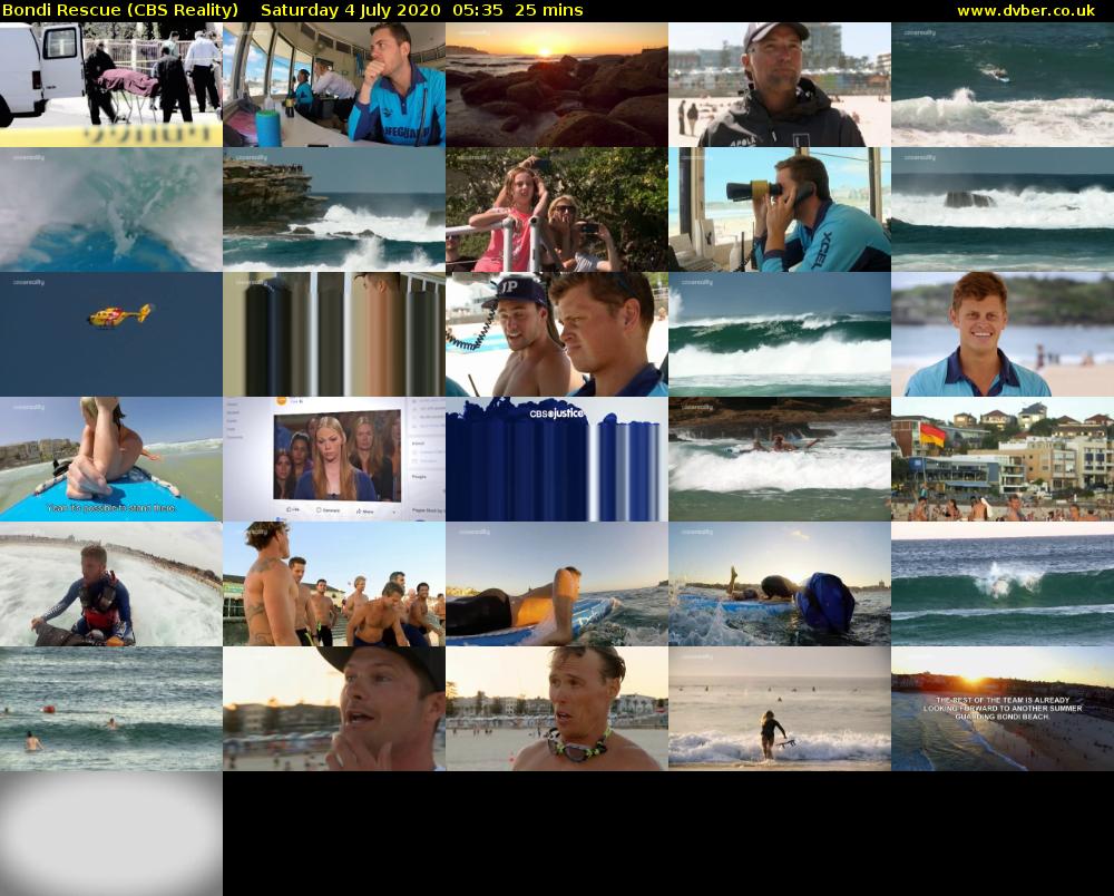 Bondi Rescue (CBS Reality) Saturday 4 July 2020 05:35 - 06:00