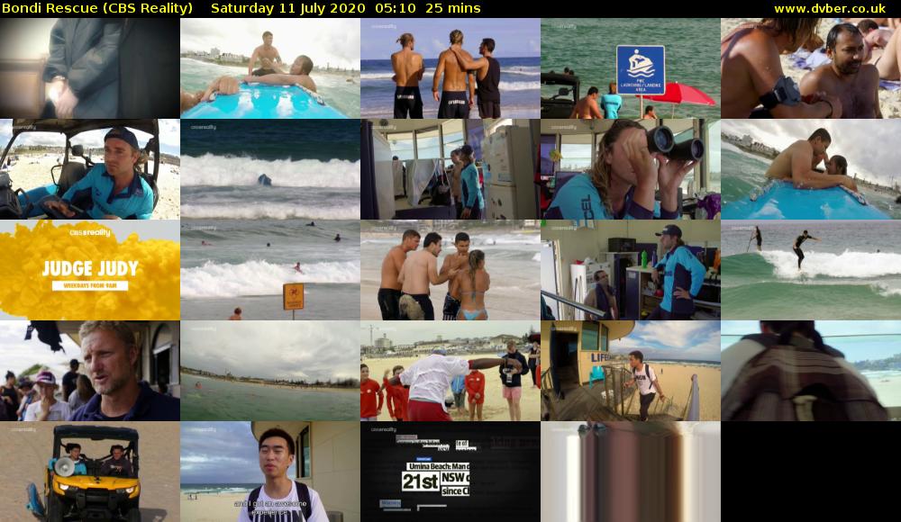 Bondi Rescue (CBS Reality) Saturday 11 July 2020 05:10 - 05:35