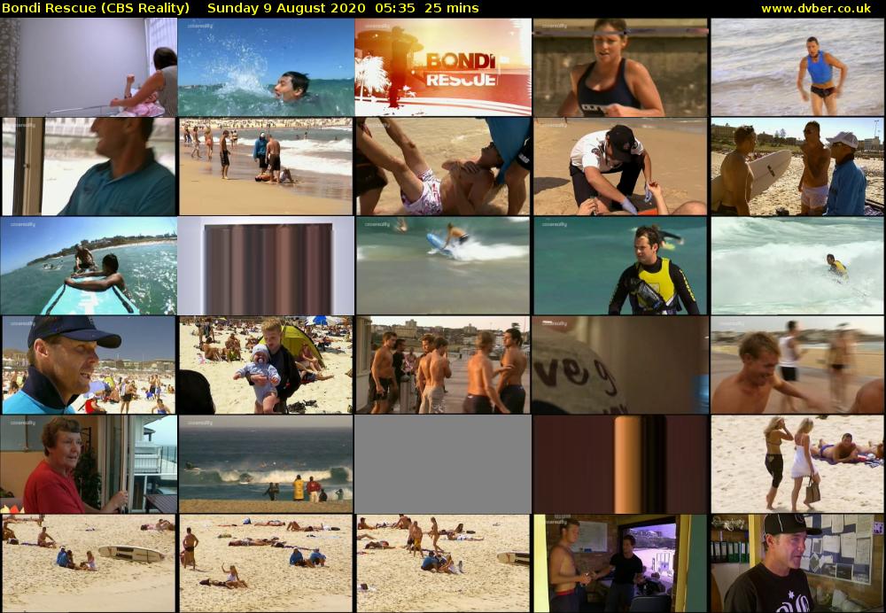 Bondi Rescue (CBS Reality) Sunday 9 August 2020 05:35 - 06:00