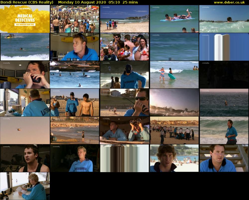 Bondi Rescue (CBS Reality) Monday 10 August 2020 05:10 - 05:35