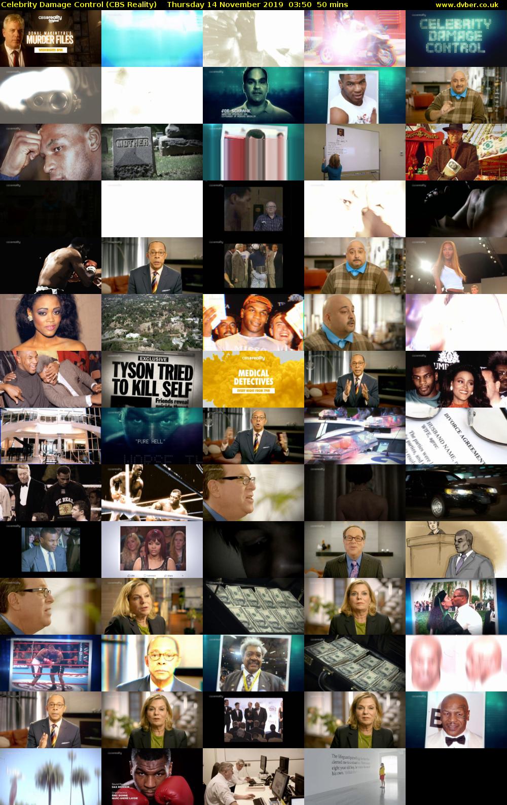 Celebrity Damage Control (CBS Reality) Thursday 14 November 2019 03:50 - 04:40