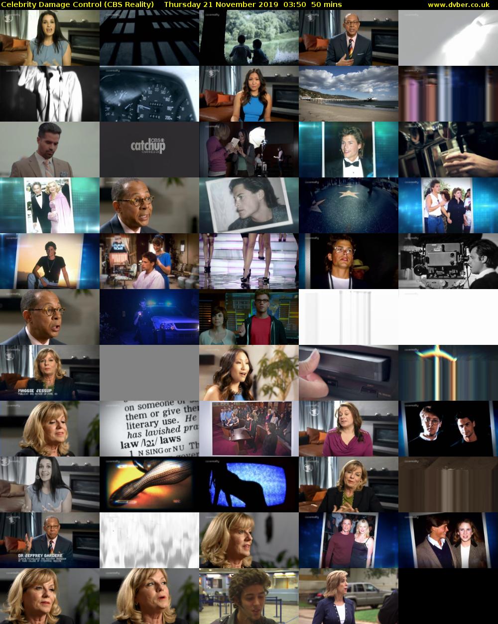 Celebrity Damage Control (CBS Reality) Thursday 21 November 2019 03:50 - 04:40