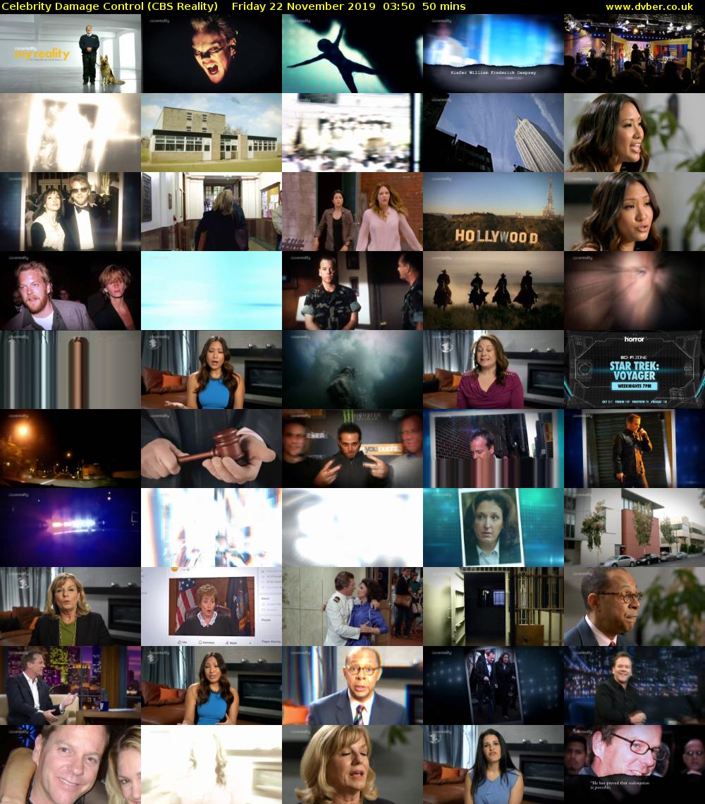 Celebrity Damage Control (CBS Reality) Friday 22 November 2019 03:50 - 04:40