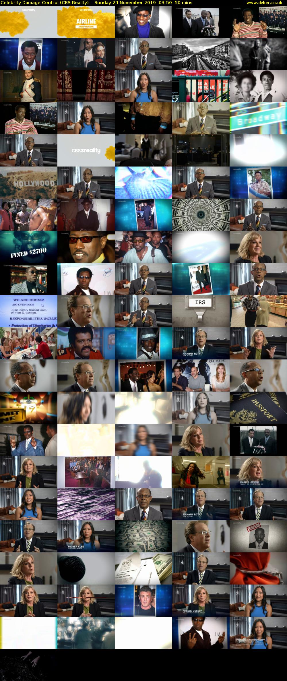 Celebrity Damage Control (CBS Reality) Sunday 24 November 2019 03:50 - 04:40