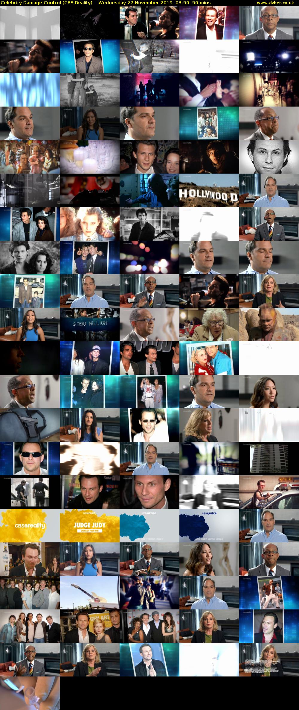 Celebrity Damage Control (CBS Reality) Wednesday 27 November 2019 03:50 - 04:40