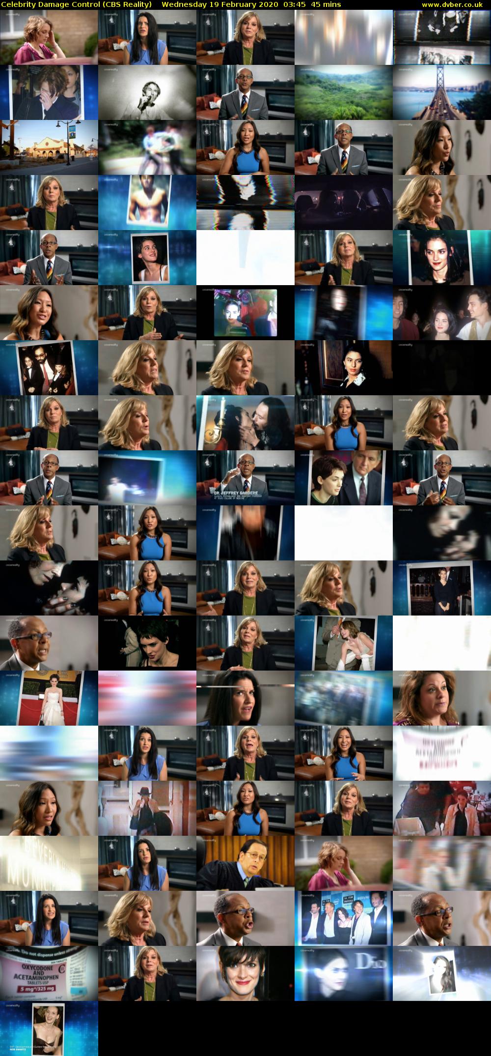 Celebrity Damage Control (CBS Reality) Wednesday 19 February 2020 03:45 - 04:30