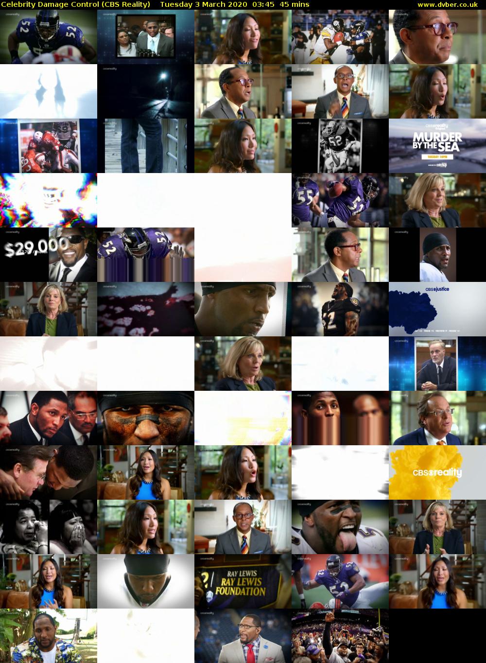 Celebrity Damage Control (CBS Reality) Tuesday 3 March 2020 03:45 - 04:30