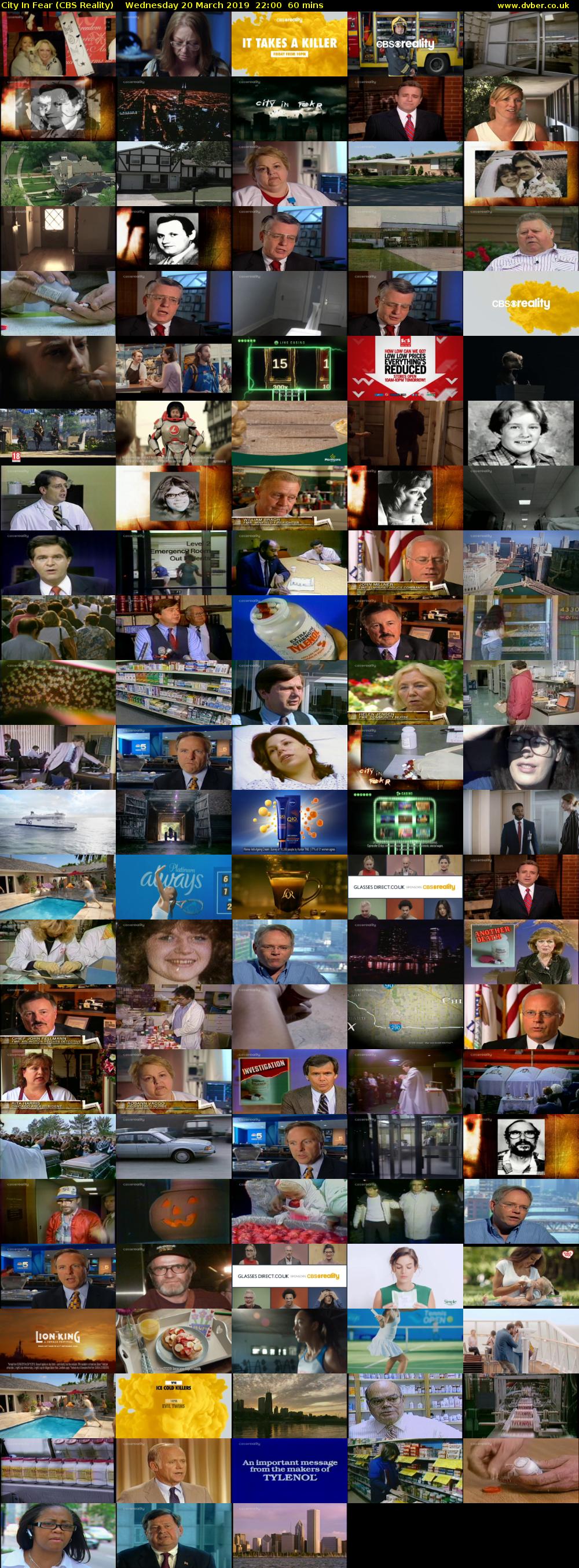 City In Fear (CBS Reality) Wednesday 20 March 2019 22:00 - 23:00