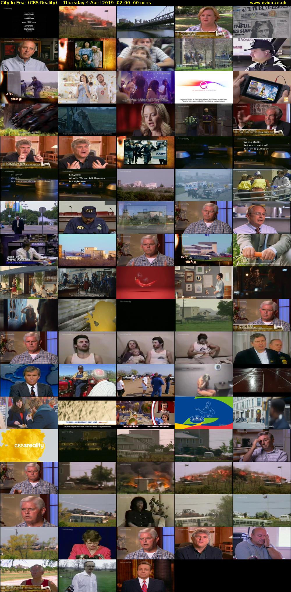 City In Fear (CBS Reality) Thursday 4 April 2019 02:00 - 03:00