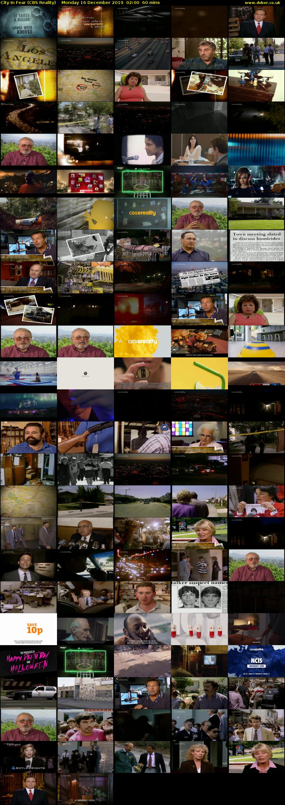 City In Fear (CBS Reality) Monday 16 December 2019 02:00 - 03:00