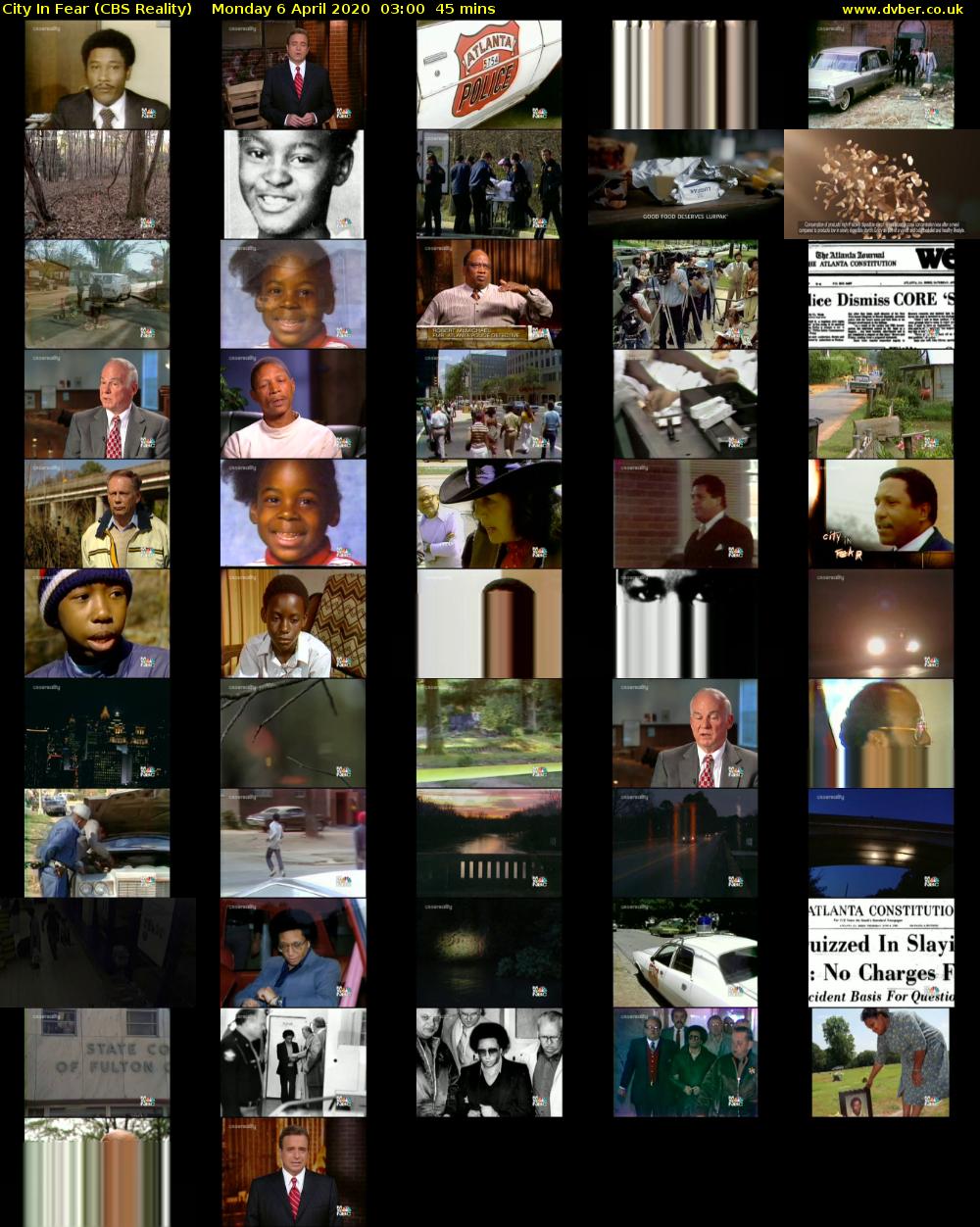 City In Fear (CBS Reality) Monday 6 April 2020 03:00 - 03:45