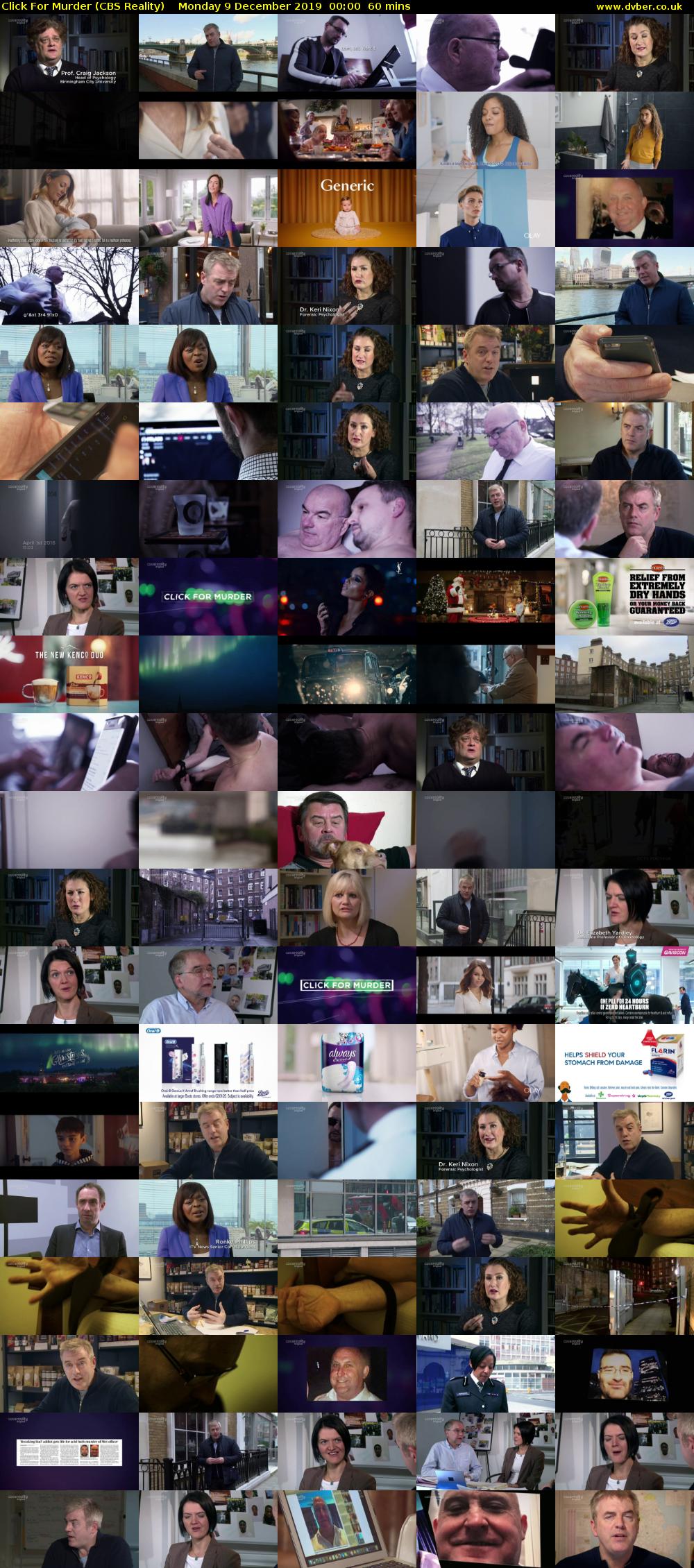 Click For Murder (CBS Reality) Monday 9 December 2019 00:00 - 01:00