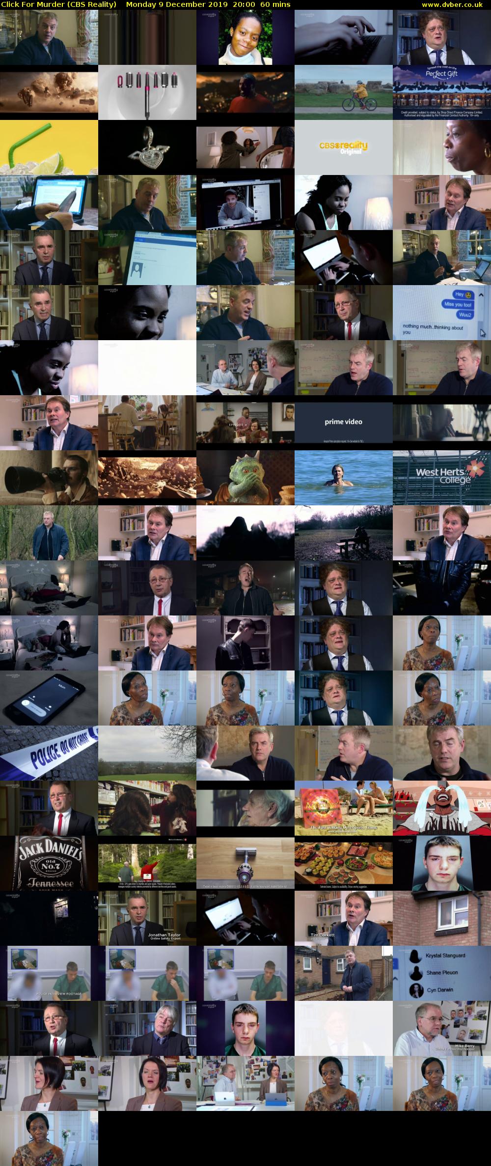 Click For Murder (CBS Reality) Monday 9 December 2019 20:00 - 21:00
