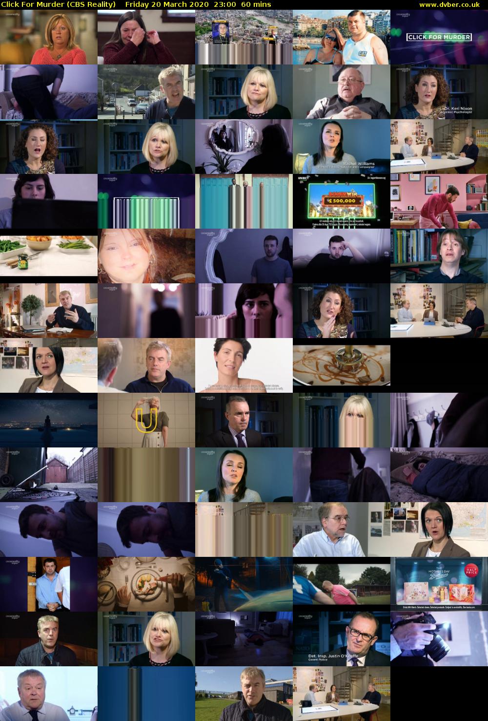 Click For Murder (CBS Reality) Friday 20 March 2020 23:00 - 00:00