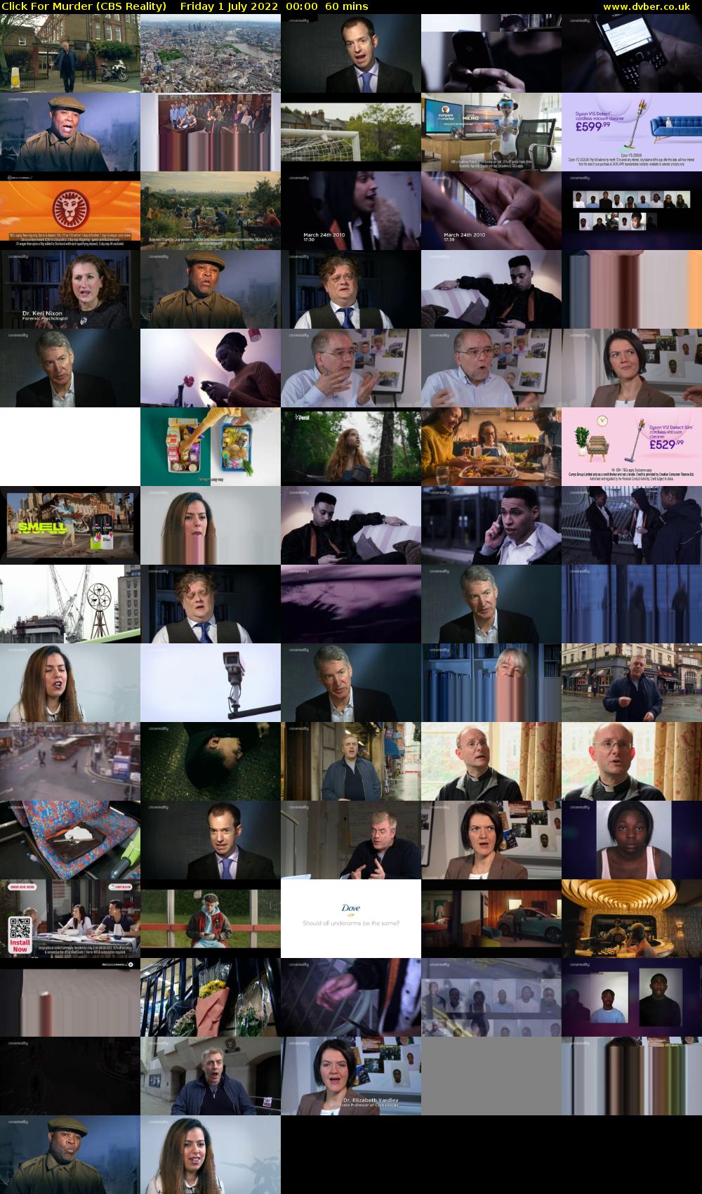 Click For Murder (CBS Reality) Friday 1 July 2022 00:00 - 01:00