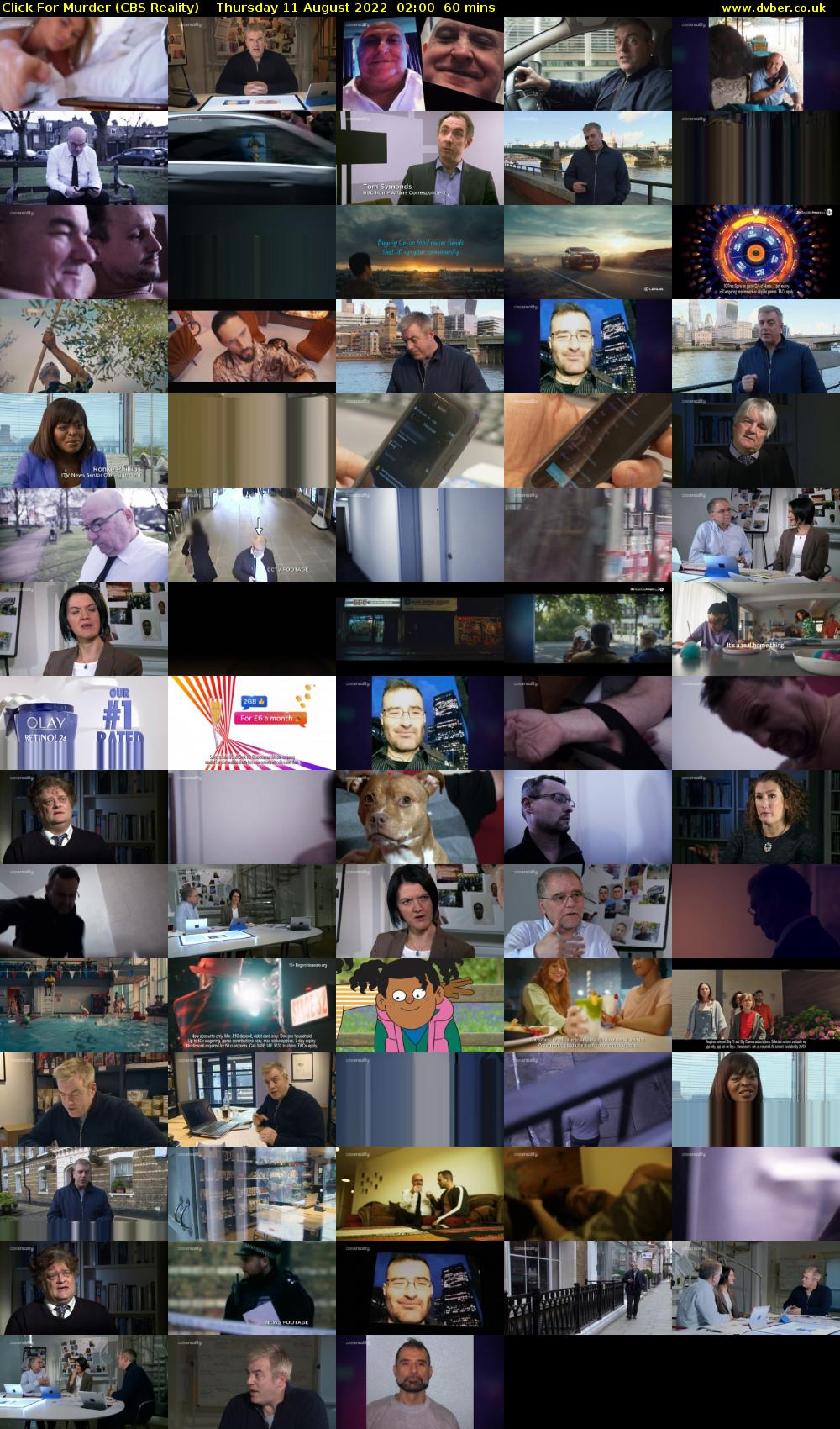 Click For Murder (CBS Reality) Thursday 11 August 2022 02:00 - 03:00