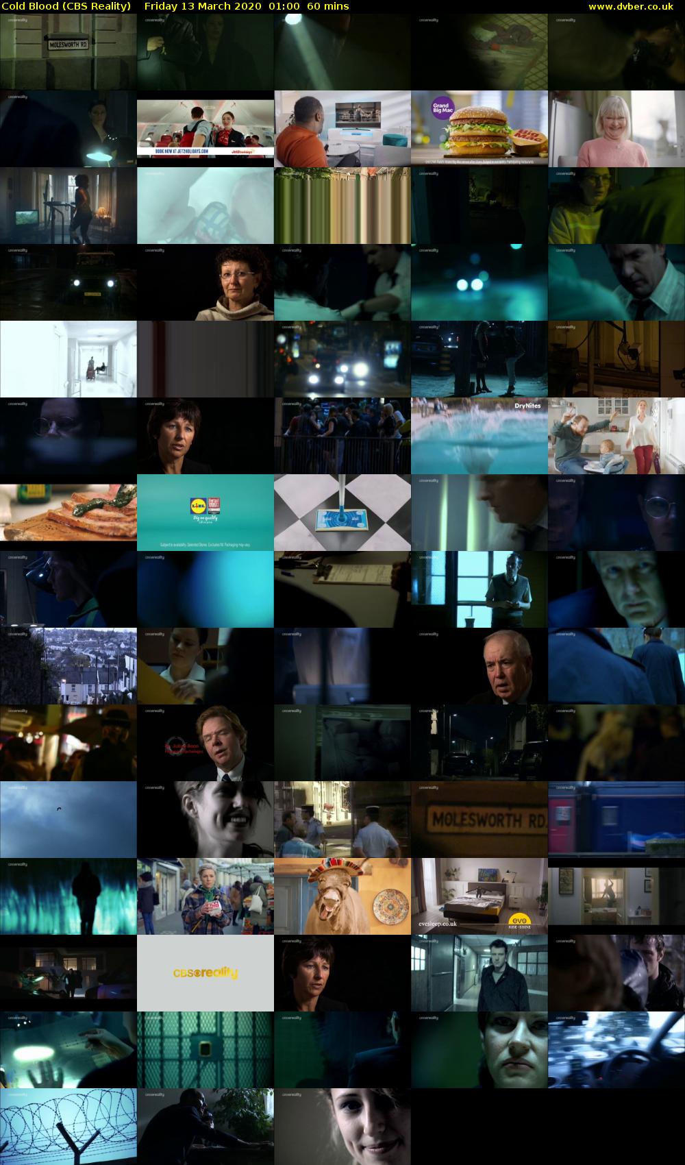 Cold Blood (CBS Reality) Friday 13 March 2020 01:00 - 02:00