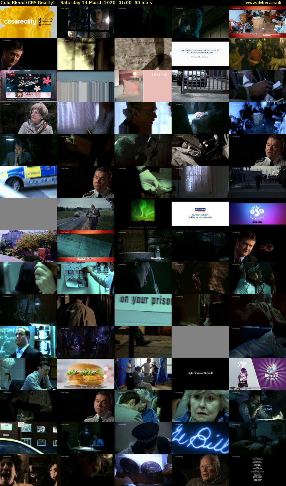 Cold Blood (CBS Reality) Saturday 14 March 2020 01:00 - 02:00