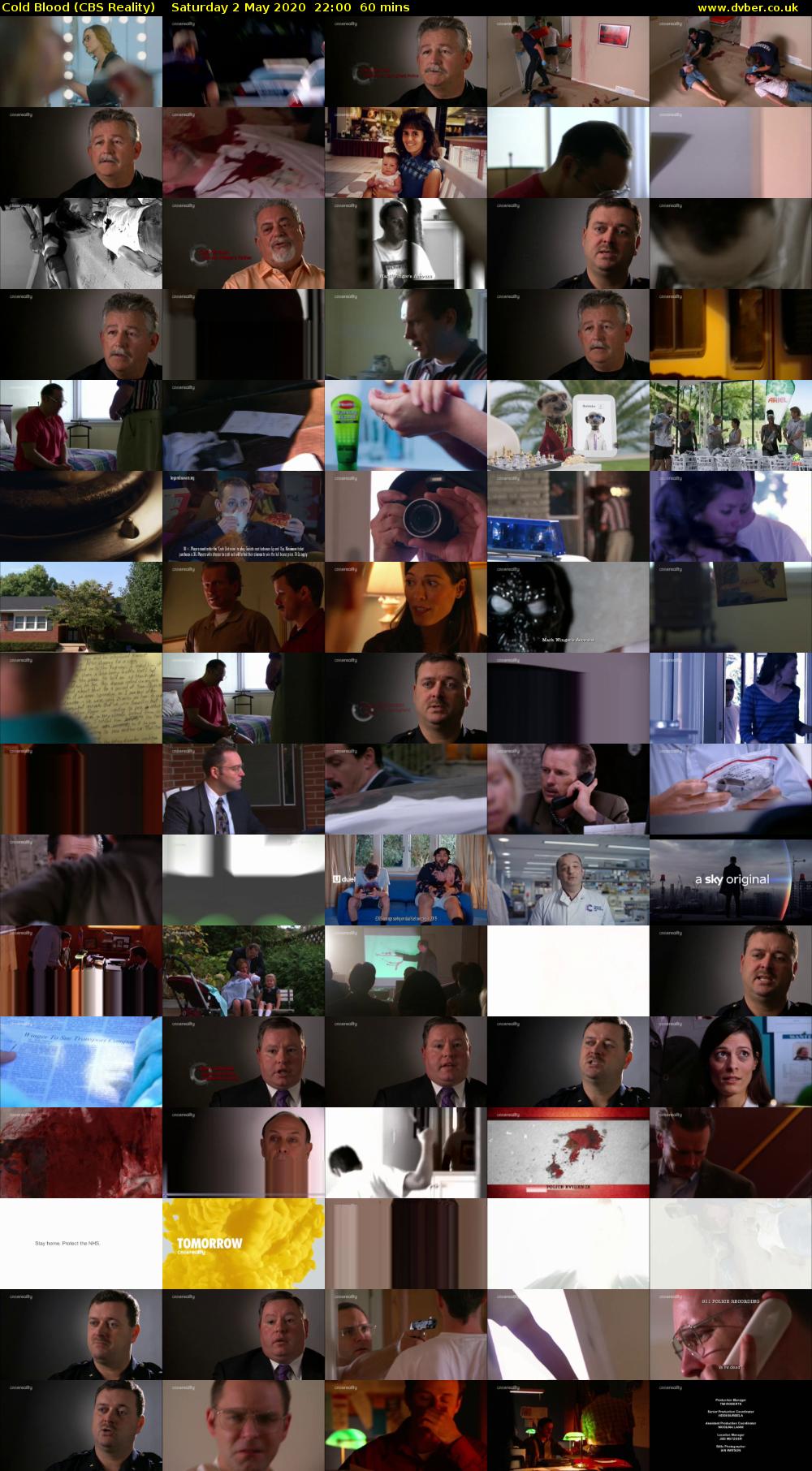 Cold Blood (CBS Reality) Saturday 2 May 2020 22:00 - 23:00