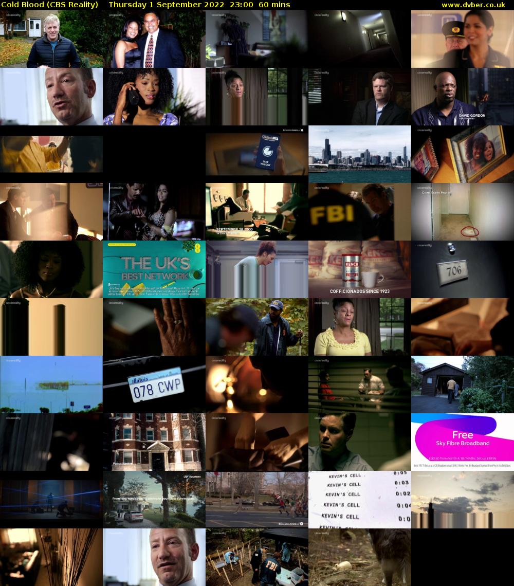 Cold Blood (CBS Reality) Thursday 1 September 2022 23:00 - 00:00