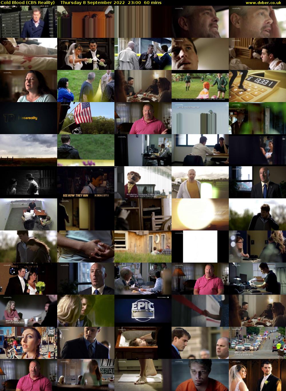 Cold Blood (CBS Reality) Thursday 8 September 2022 23:00 - 00:00
