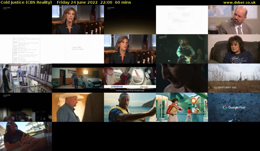 Cold Justice (CBS Reality) Friday 24 June 2022 22:00 - 23:00