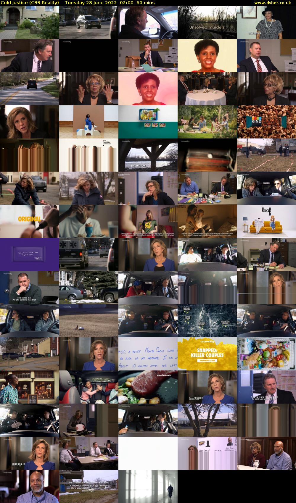 Cold Justice (CBS Reality) Tuesday 28 June 2022 02:00 - 03:00